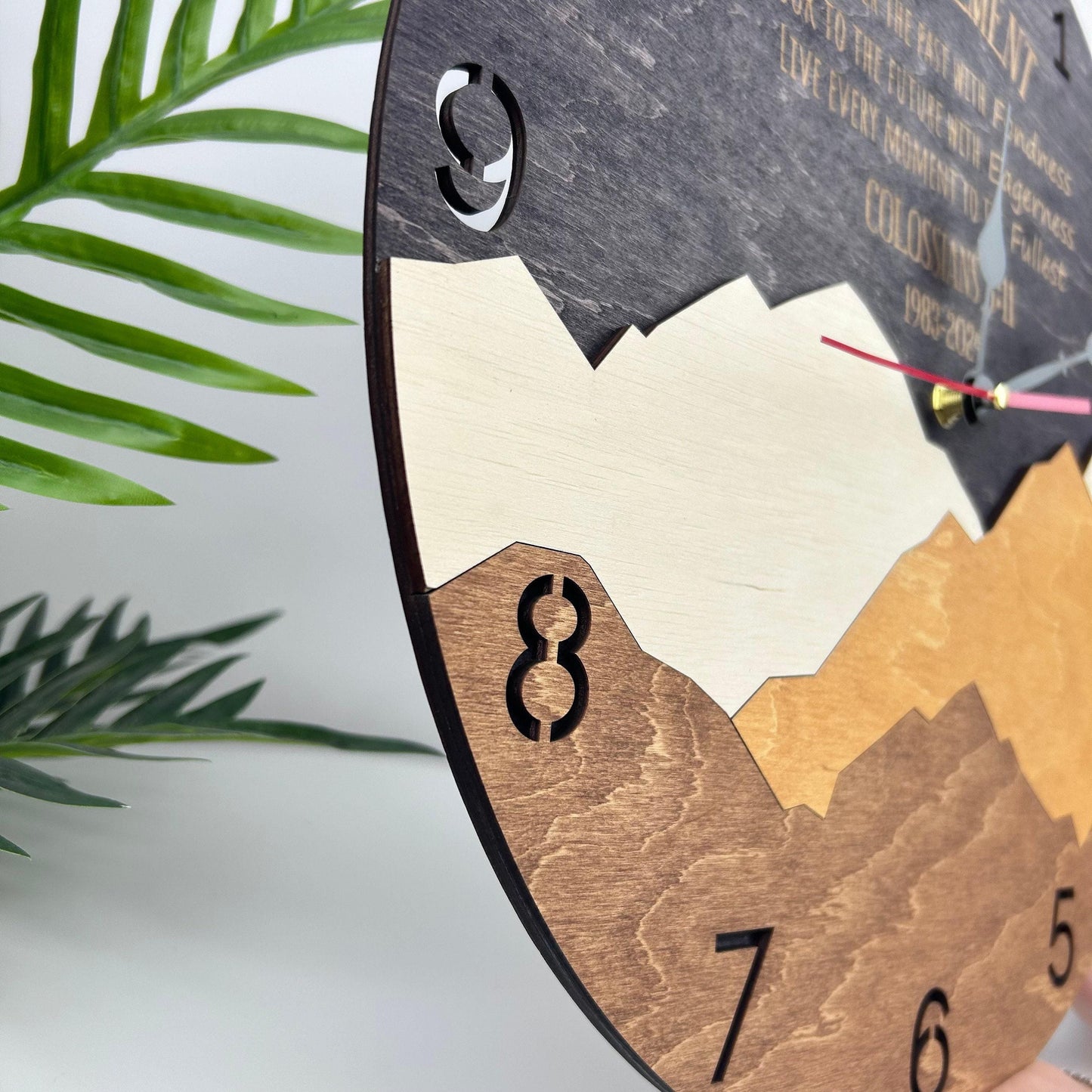 Dad retirement gift idea, personalized wooden wall clock, retirement gift idea, police retirement, custom gift ideas, mountains decor