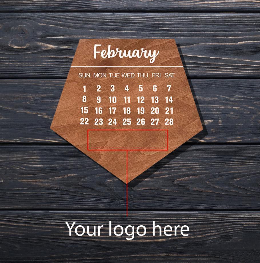 3D Calendar 2026, Company Logo Gift & Wooden Dodecahedron Desk Toy