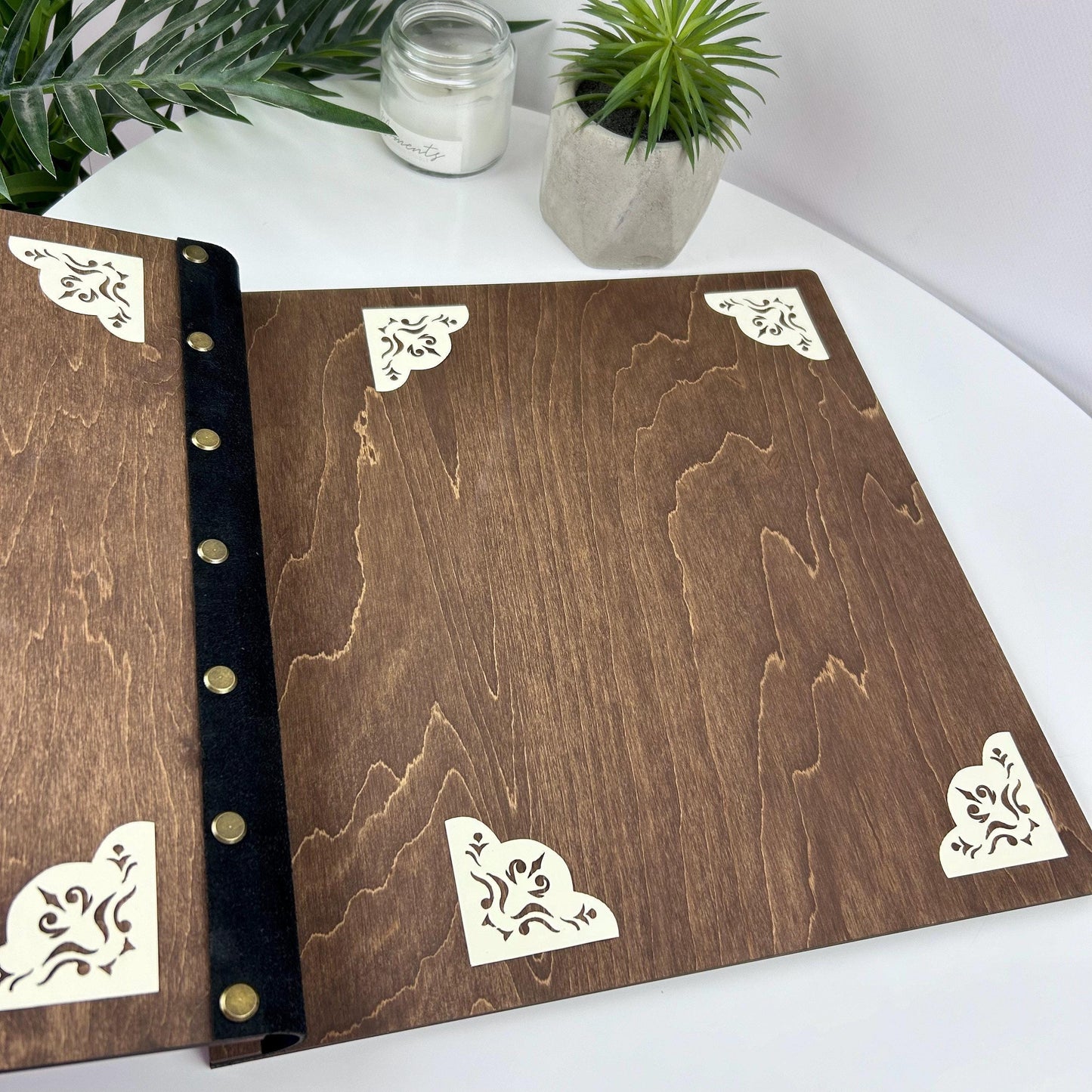 Personalized wedding memory book, wooden engraved folder, marriage certificate holder, wedding accessories, rustic wedding, anniversary gift