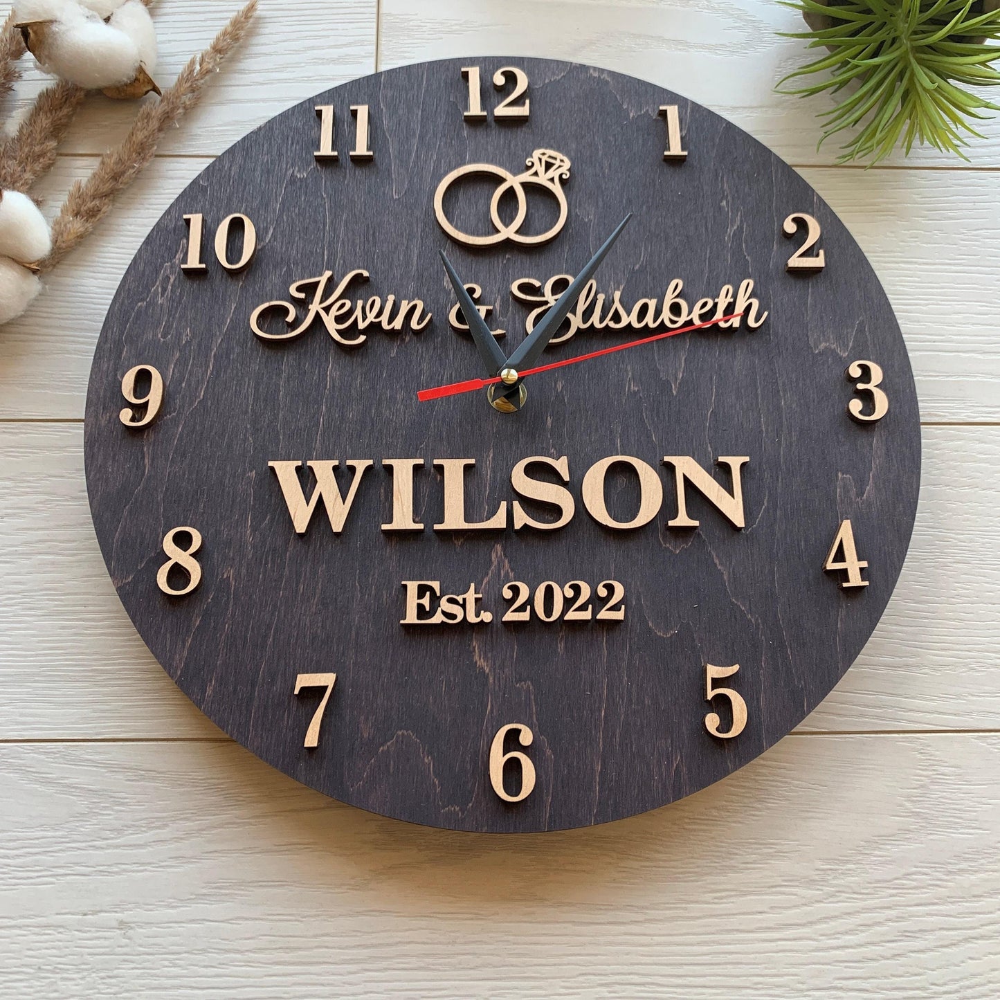 Personalized Couple Gift Fifth Anniversary Wood Gift Housewarming Newlywed Unique Gift Idea Family Name Sign Wood Wedding Gift For Him Her