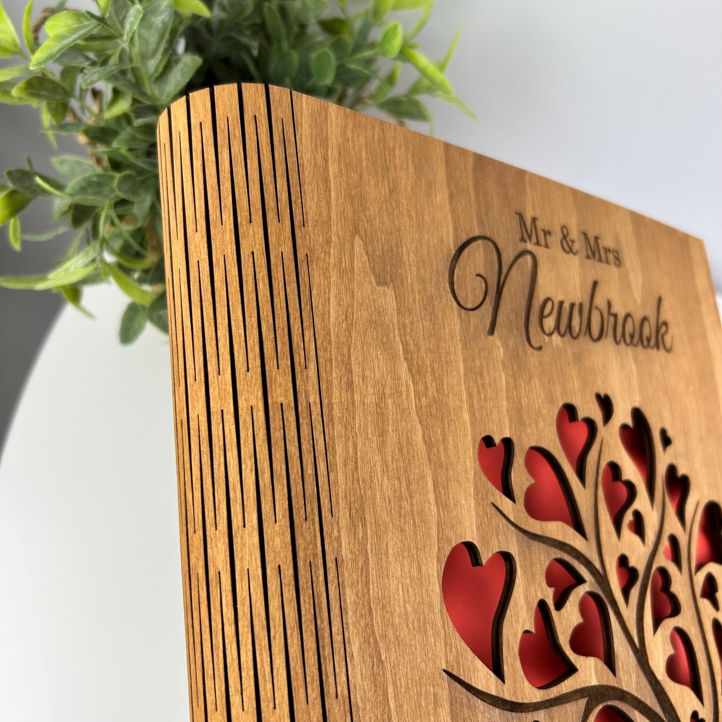 Family engraved photo album, wedding photo book, wedding wooden photo album, wedding guest book, engraved wood album, custom family book