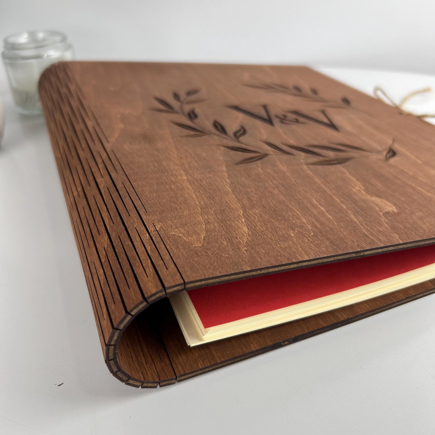 Engraved wedding photo album, couples guest book, family photo album, engraved guest book, wedding book picture, wood wedding photo album