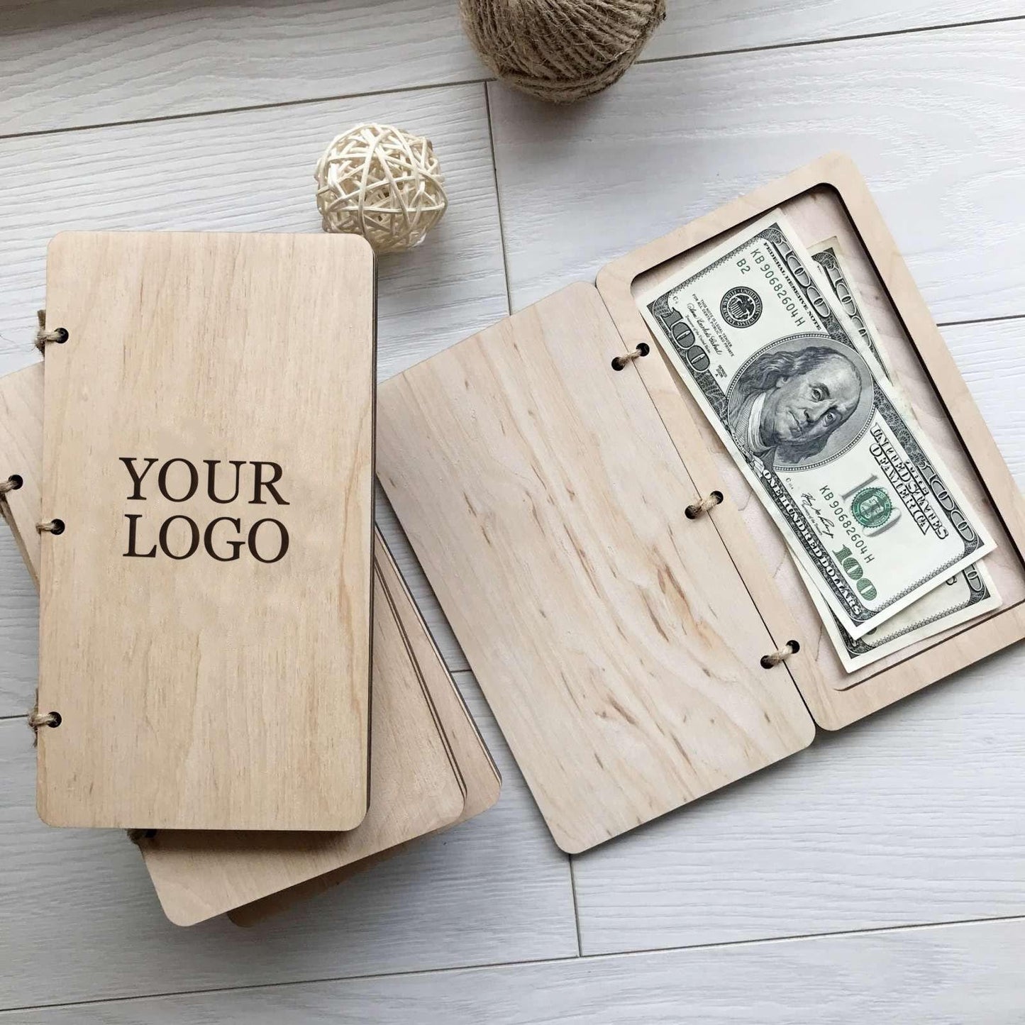 Wooden Envelope for Cash – Custom Money Holder & Gift Box, Wood Check Presenter