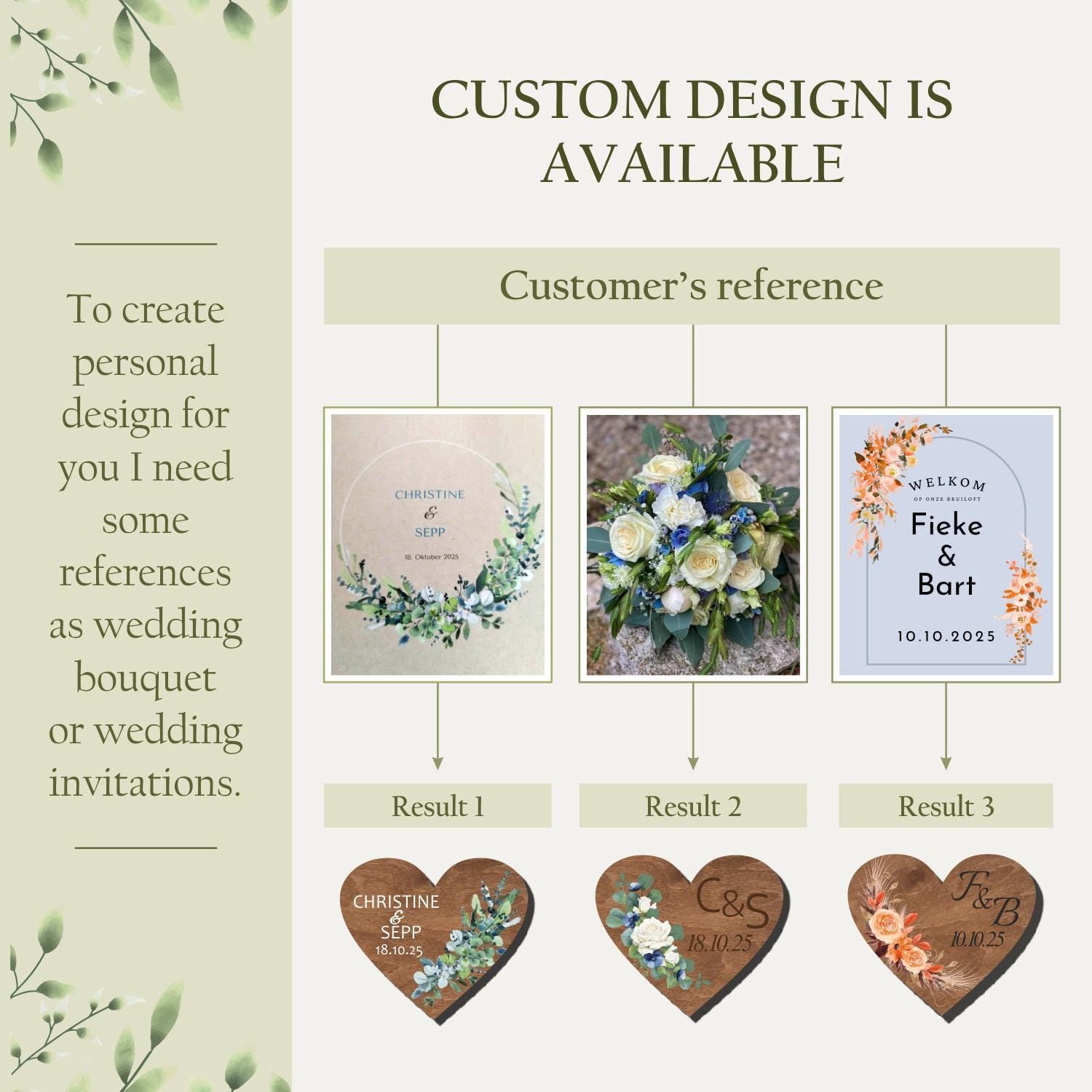 Personalized Heart Wedding Boutonniere, Custom Wooden Name Pins for Guests