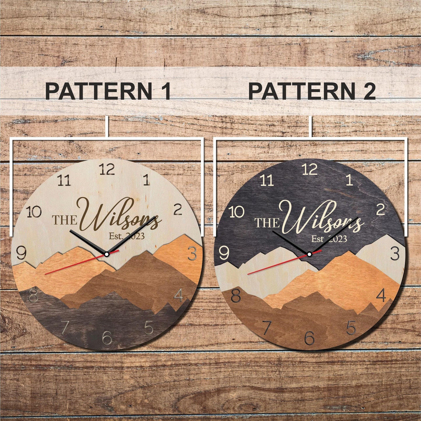 Dad retirement gift idea, personalized wooden wall clock, retirement gift idea, police retirement, custom gift ideas, mountains decor