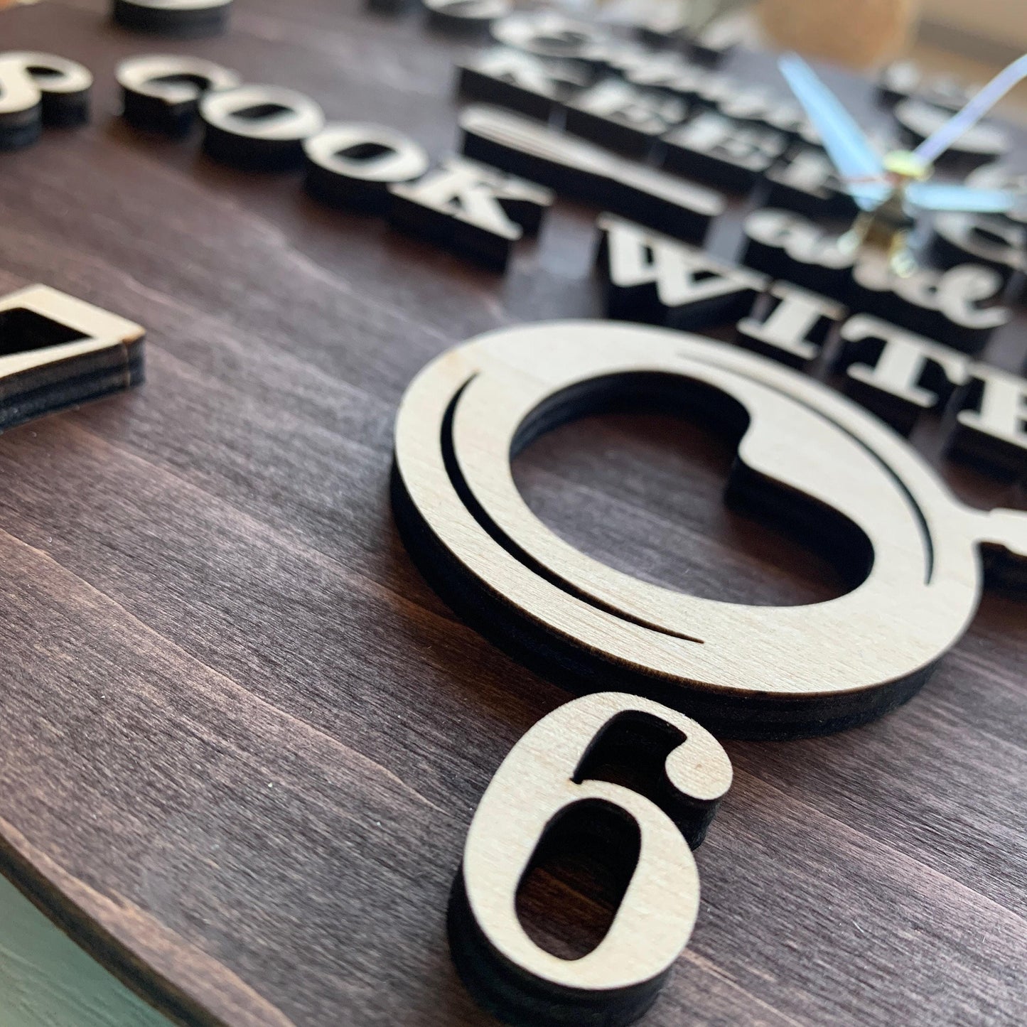 Family name clock, 5th anniversary gift, personalized clock, wood anniversary, wood wedding gift, family gift ideas