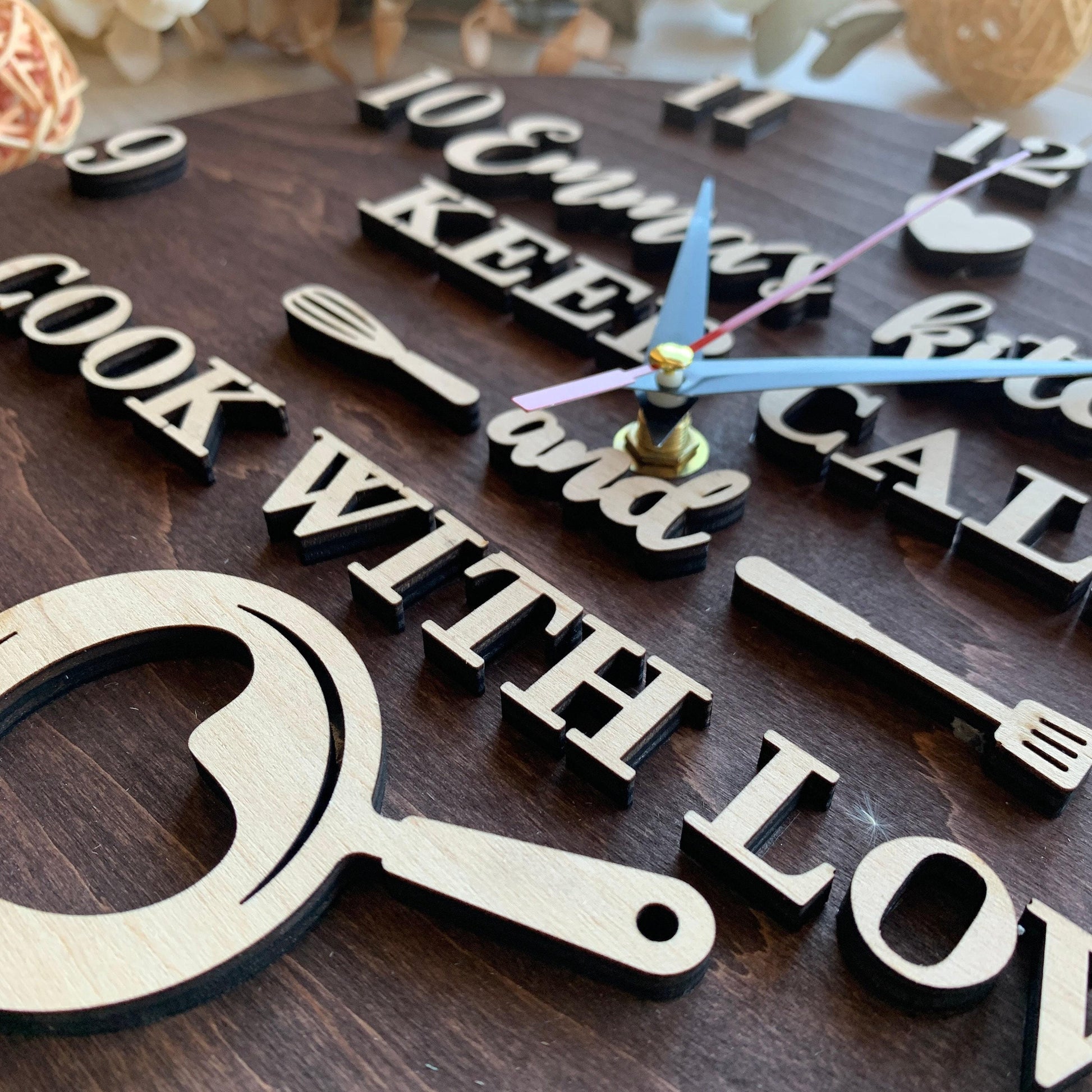 Family name clock, 5th anniversary gift, personalized clock, wood anniversary, wood wedding gift, family gift ideas