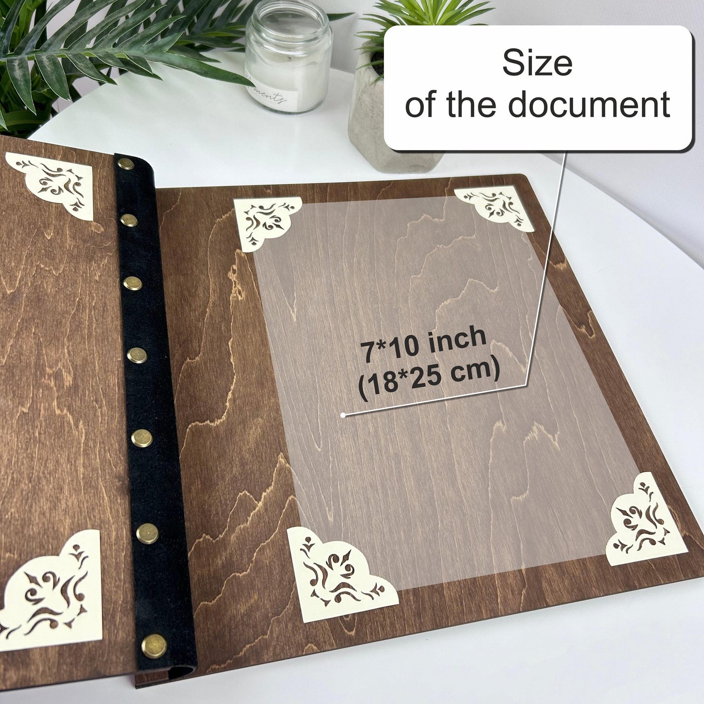 Personalized wedding memory book, wooden engraved folder, marriage certificate holder, wedding accessories, rustic wedding, anniversary gift