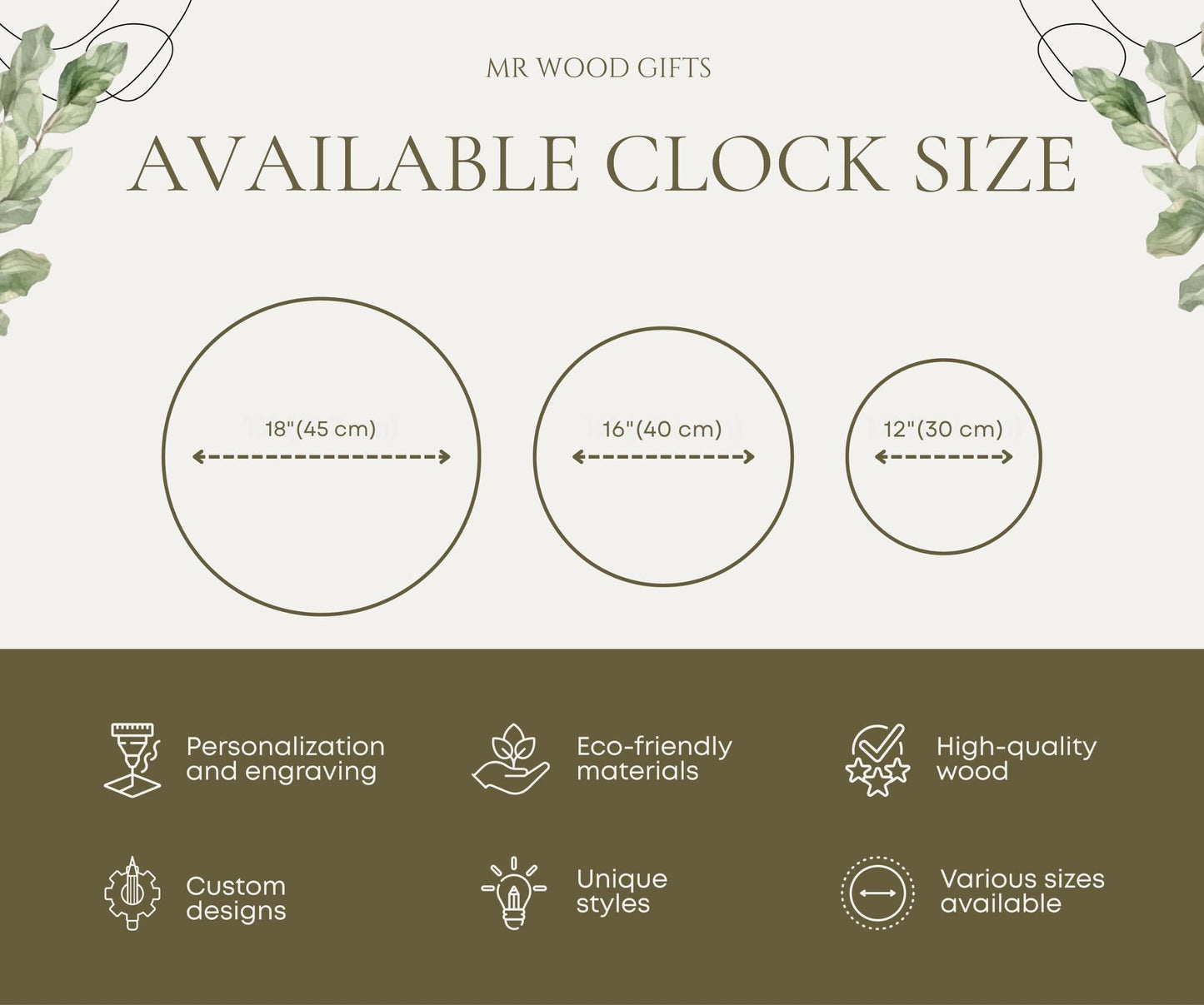 Last Name Sign Clock, Modern Farmhouse Wall Decor & Wedding Gift for Couple