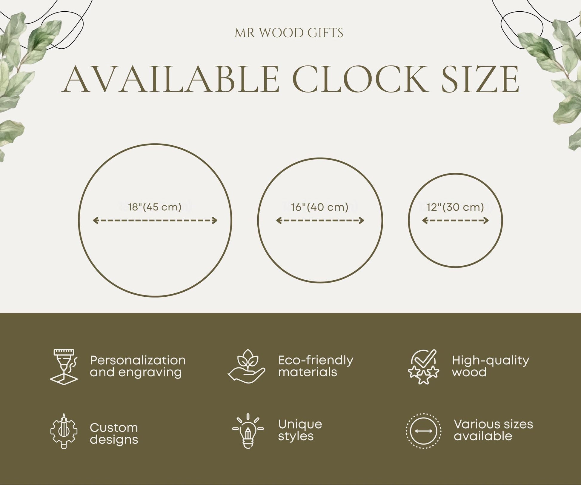 Last Name Sign Clock, Modern Farmhouse Wall Decor & Wedding Gift for Couple