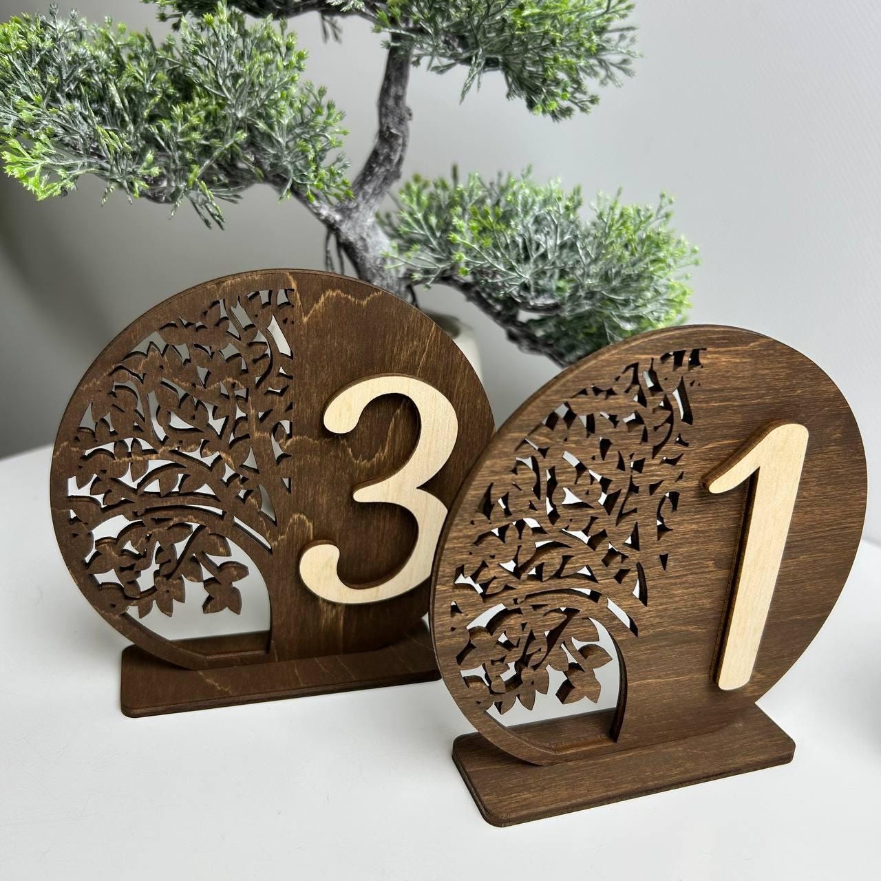 Circle table numbers, boho wedding decor, round table number, wedding accessories