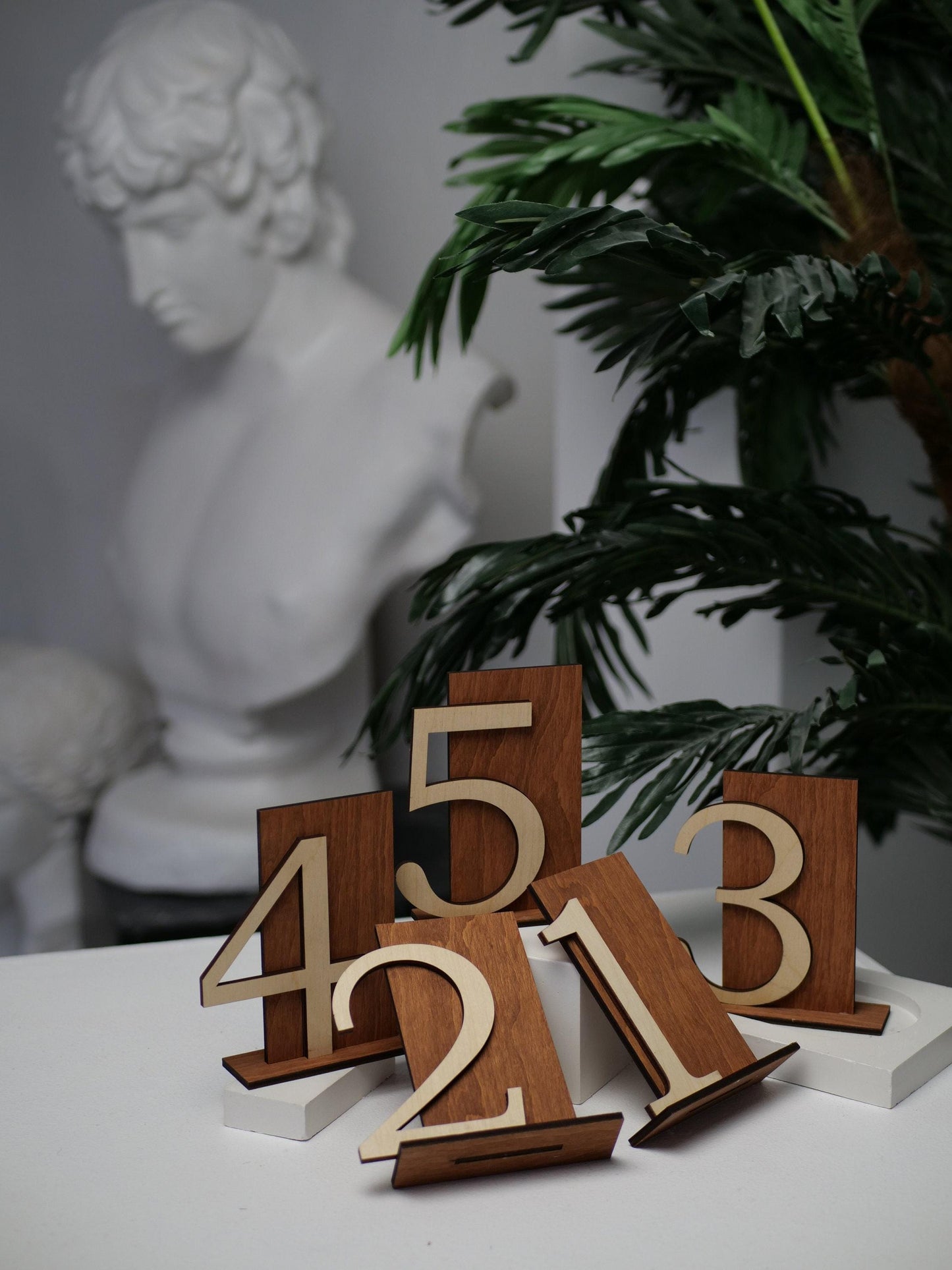 Wooden boho number set, wedding table decor, wedding table number