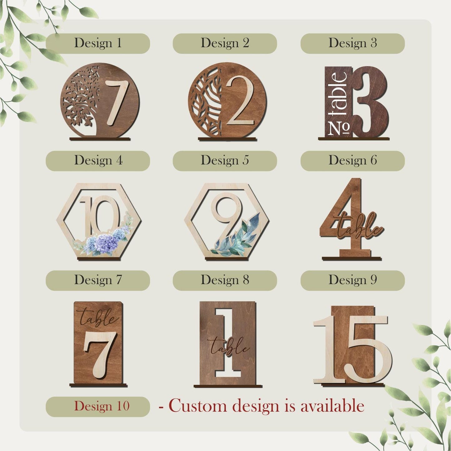Wooden boho number set, wedding table decor, wedding table number