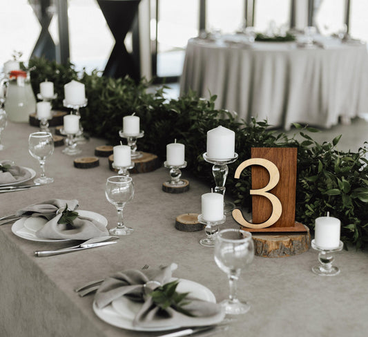 Wooden table numbers, wedding table decor, custom table numbers