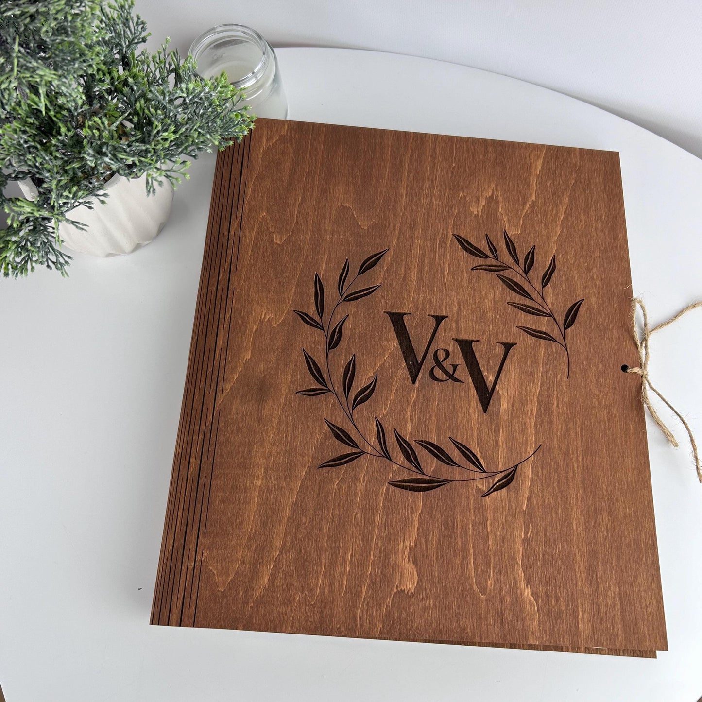 Engraved wedding photo album, couples guest book, family photo album, engraved guest book, wedding book picture, wood wedding photo album