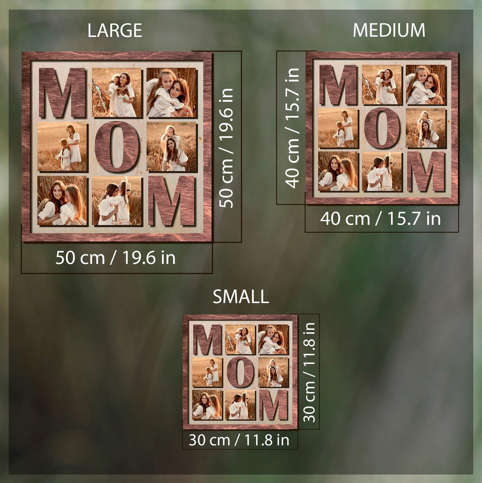 Mom Photo Collage, Customized Mom Photo Collage Sign, Personalized Wooden Mother’s Day Gift