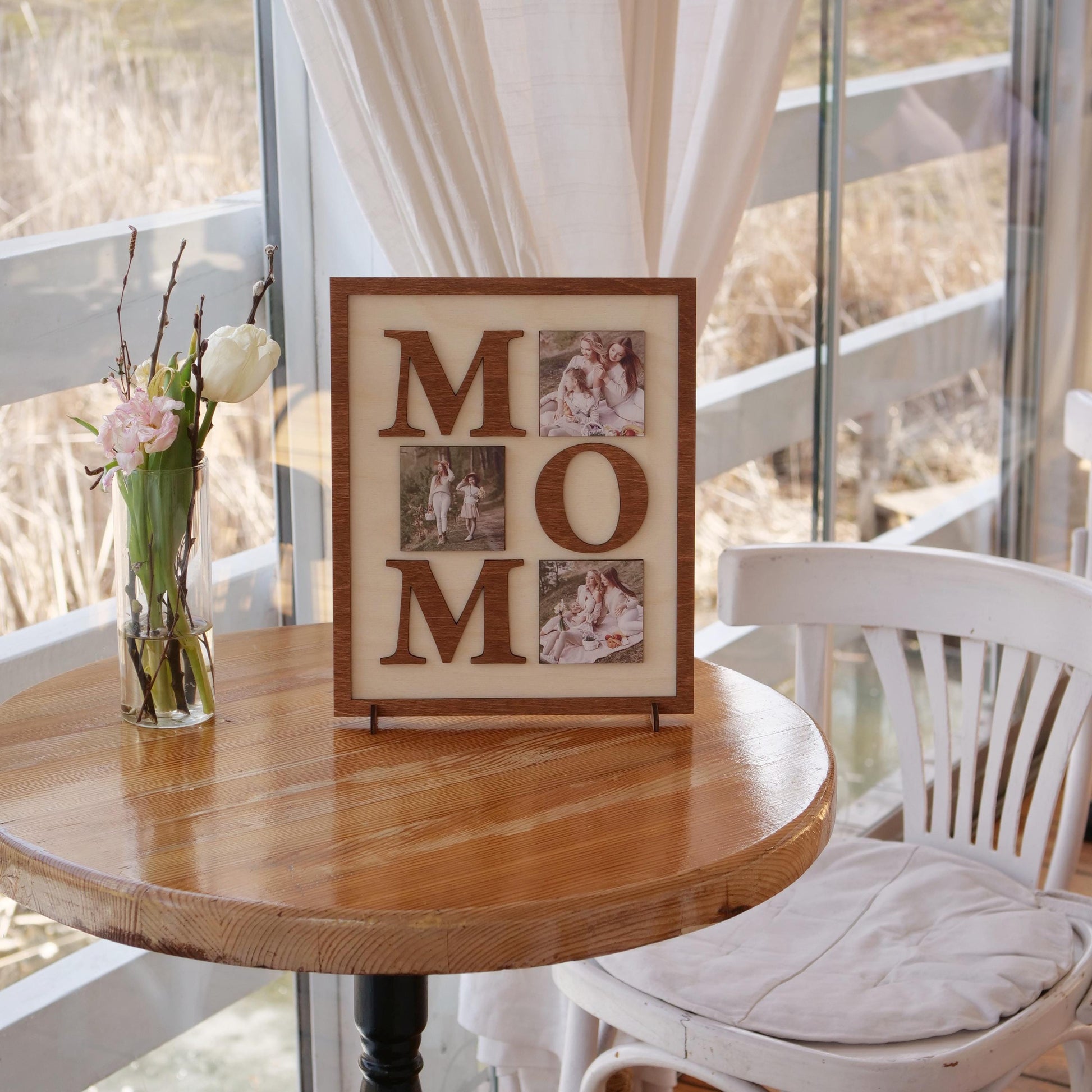 Mom Wood Sign Photo Collage, Custom Collage Frame, Creative Mothers Day Gifts