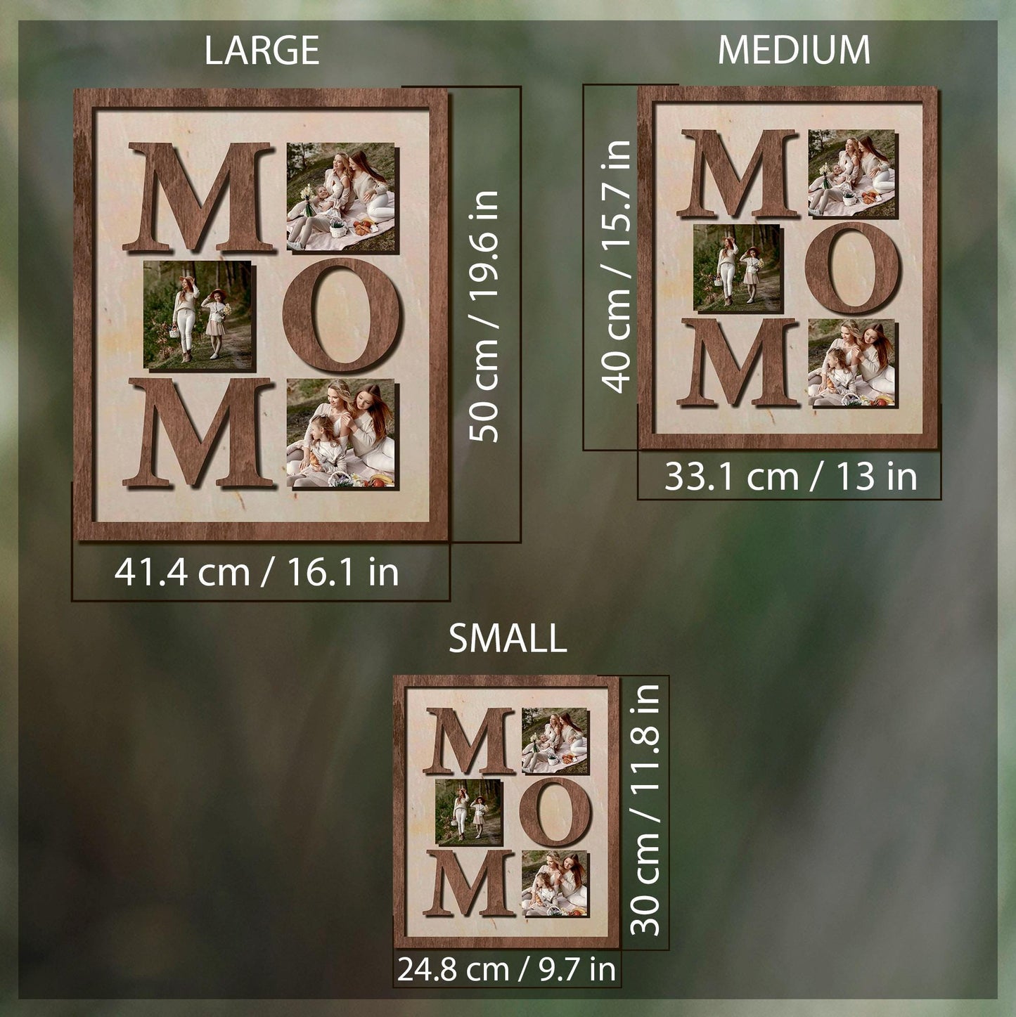 Mom Wood Sign Photo Collage, Custom Collage Frame, Creative Mothers Day Gifts